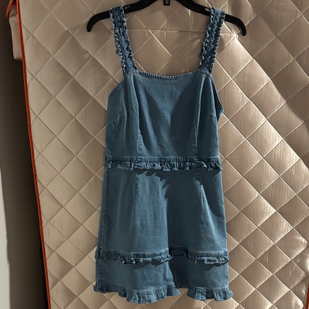 Blue Denim Sleeveless Dress